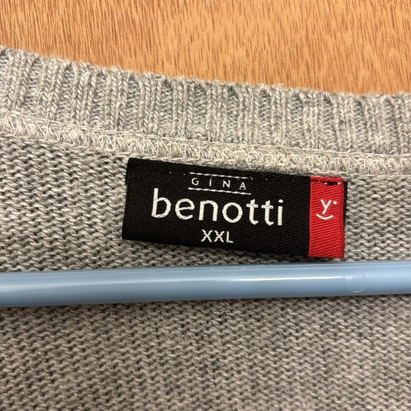 Gina Benotti Gray Short Sleeve Cardigan XXL - Picture 3 of 3